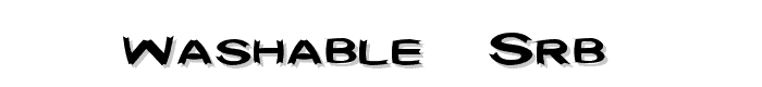 Washable (sRB) font